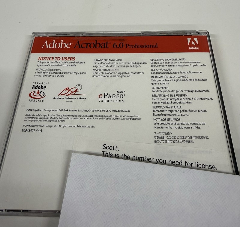 Adobe Acrobat 6.0 Professional for Windows W/ Serial Number Education Version gallery