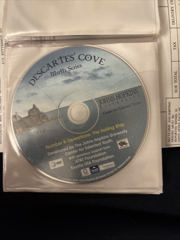 Descartes Cove Math Series Johns Hopkins Center for Talented Youth 6 CD w Guide gallery