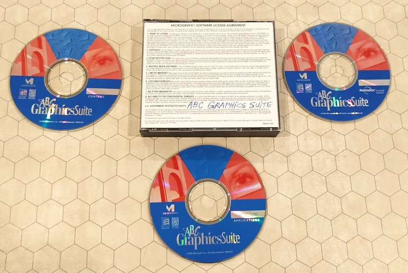 ABC Graphics Suite CD-ROM, Micrografx, Windows 95, 1995