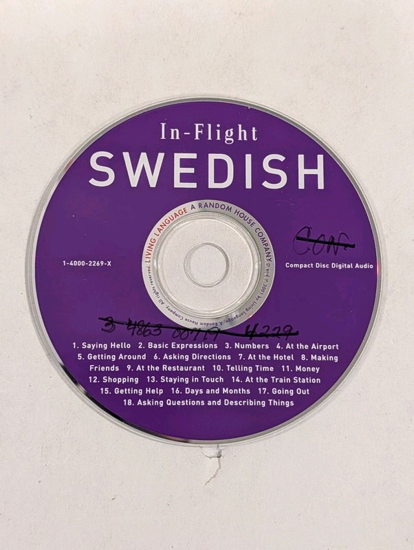 Swedish Language Audio CD | In-Flight | Replacement Disc
