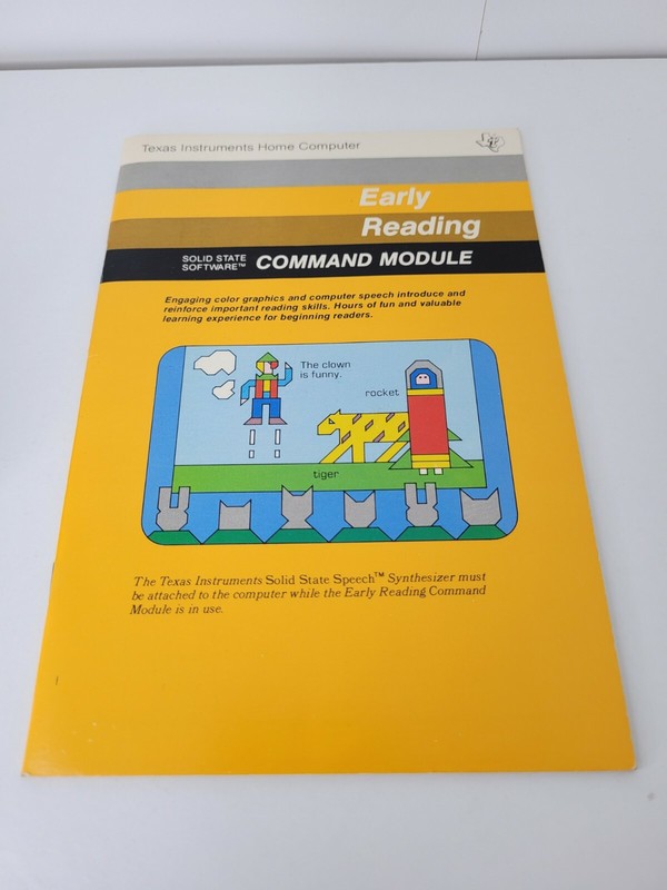 Texas Instruments Home Computer Early Reading Command Module Applications Manual gallery
