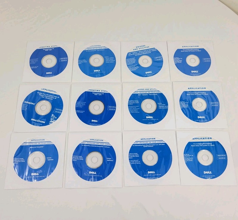 Dell Drivers/Utilities/Applications Software Lot Of 12 Software CDs