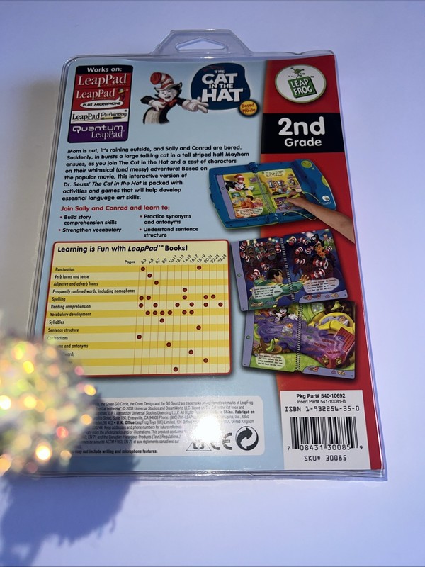 Leap Frog LeapPad The Cat in the Hat 2nd Grade Reading Book & Cartridge NEW gallery