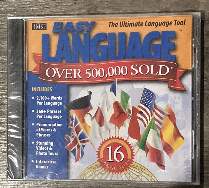 IMSI Easy Language (16 Languages) PC-CD Windows 95-XP – NEW CD