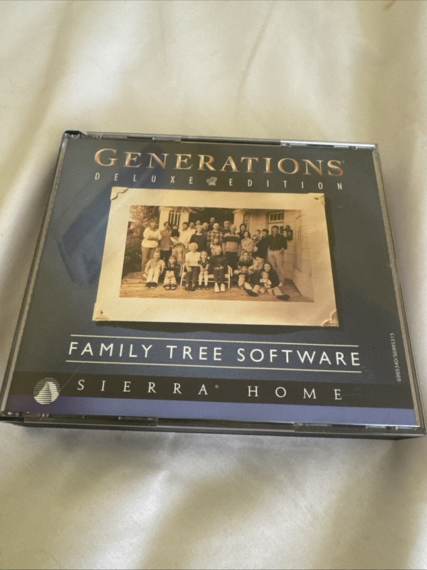 Generations Deluxe Edition Family Tree Software (1998) – 4 CDs for Windows NWOT