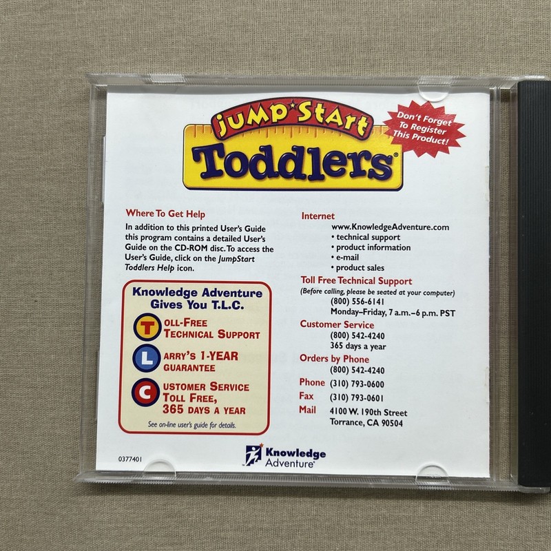 Jump-Start Toddlers (PC Windows / MAC 1996 CD-ROM) Vers. 1.4 Game Sing & Learn + gallery