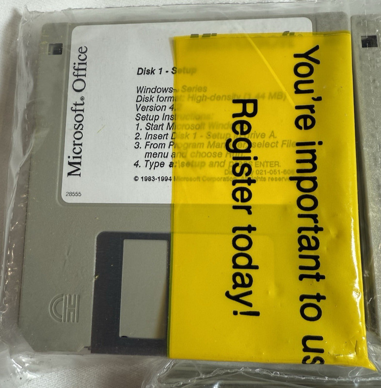 MICROSOFT OFFiCE Windows Version 4.2, Complete 20 Disk Sealed Set, 3.5" Disks gallery