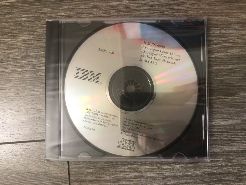 IBM RS/6000 Version 3.0 CD Adapter Device Drivers, Microcode for AIX 4.3.2 New