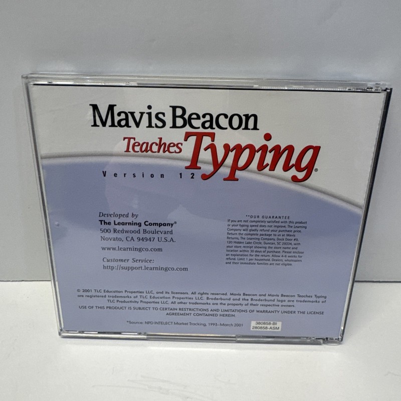 Mavis Beacon Teaches Typing Version 12 CD-ROM Windows 95 98 2000 XP Broderbund gallery
