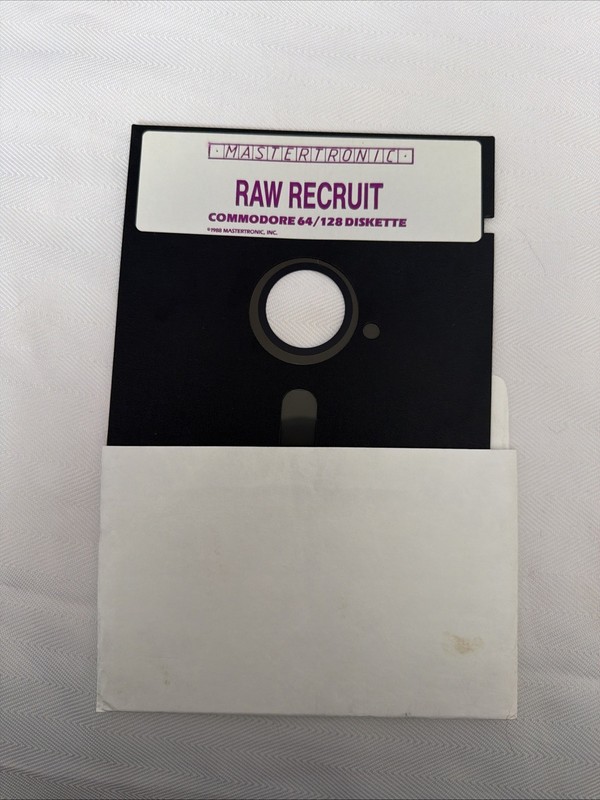 Raw Recruit Commodore 64 C64 Game on 5.25″