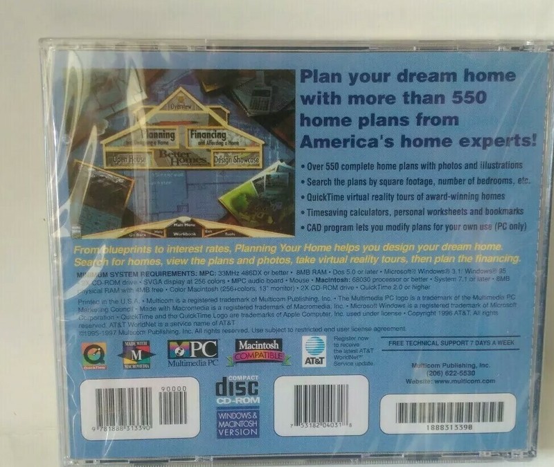 Better Homes and Gardens - Planning Your Home CD-ROM 1995 - 1997 NEW gallery