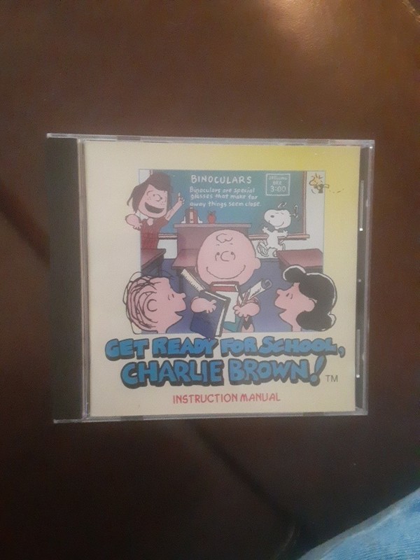 Get Ready For School, Charlie Brown! Instruction Manual CD ROM 1995