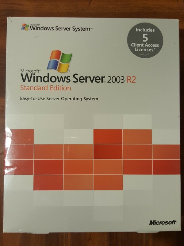 NEW Microsoft Windows Server 2003 R2 Standard 5 CAL RETAIL SEALED BOX