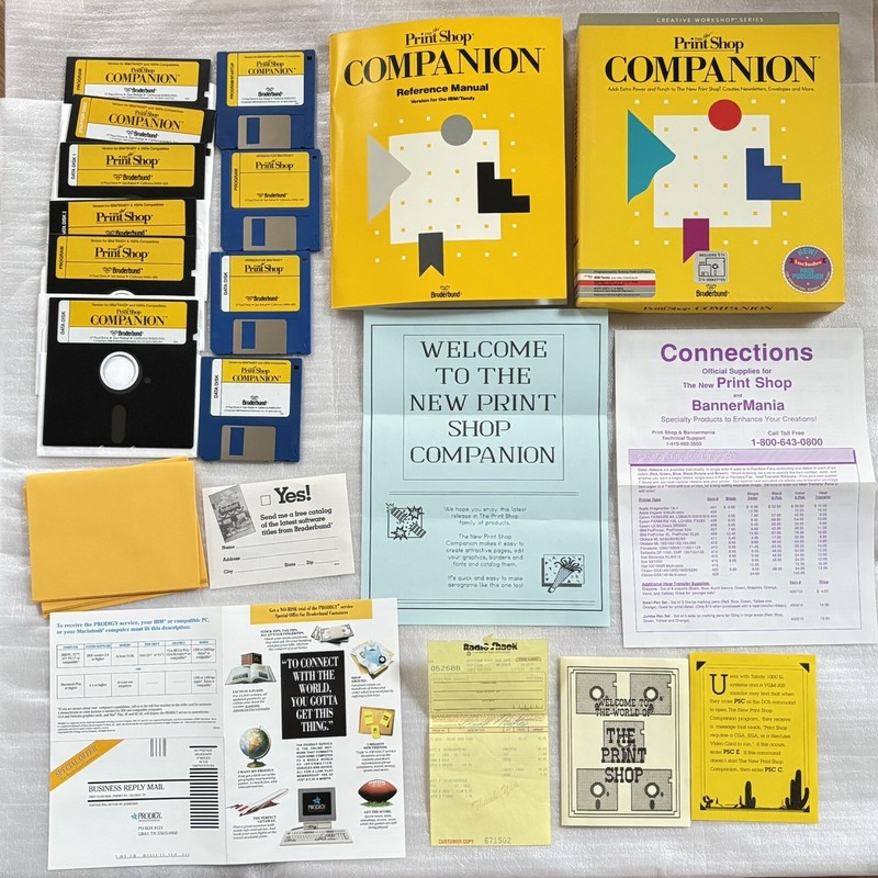 Print Shop Companion Tandy / IBM In Box gallery