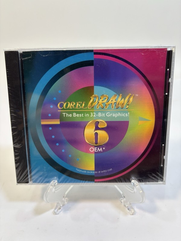 Corel Draw! 6 CD-ROM The Best In 32-Bit Graphics 4 Discs Windows 95 NEW & SEALED