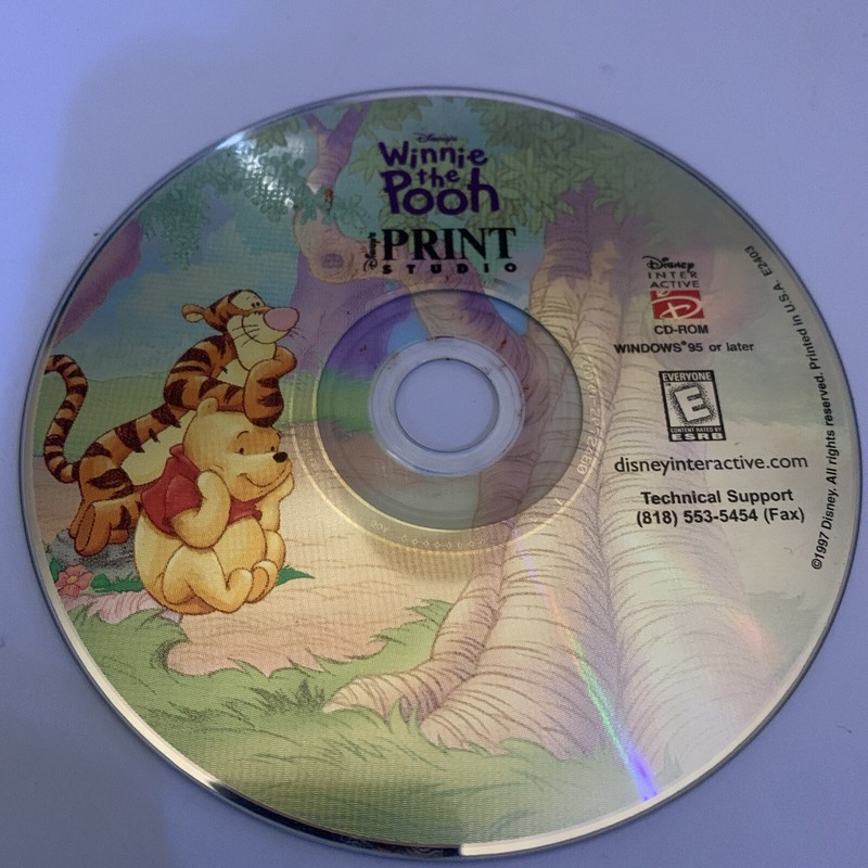 Disney’s Winnie The Pooh Print Studio for Windows 95 (Resurfaced CD)