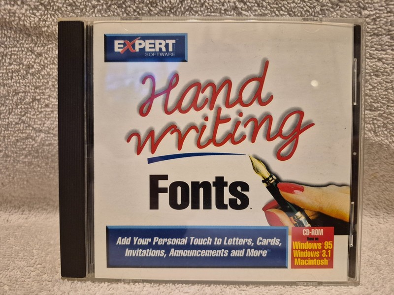 Vintage 1996 Handwriting Fonts PC/Mac CD-ROM by Expert Software
