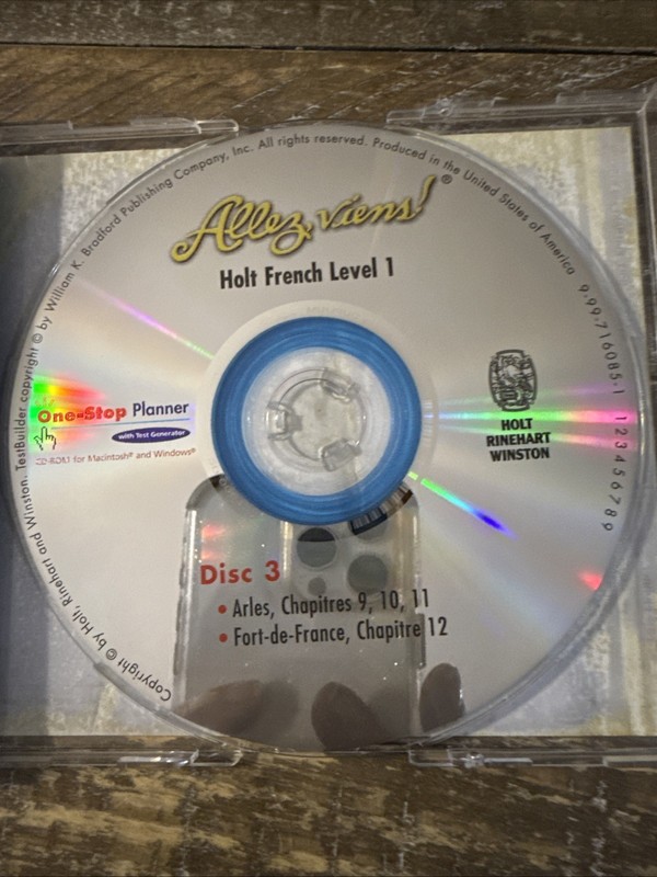 One Stop Planner Holt French Level 1 PC Software gallery