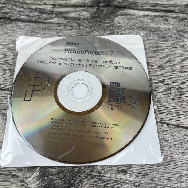 Nikon Picture Project 1.7 Windows & Mac CD-Rom & Reference Manual Disc - 2 Discs gallery
