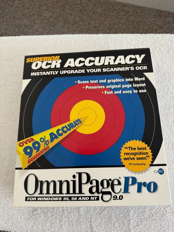 Omnipage Pro 9.0 – Windows 95/98/NT – VINTAGE
