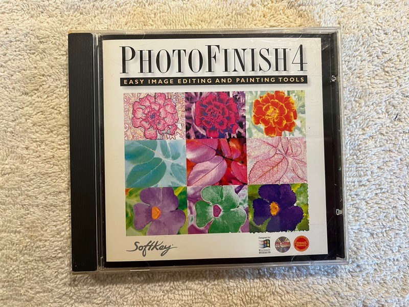 Photo Finish 4 CD-Rom Soft Key WIN 95 or 3.1 VG+ Disk