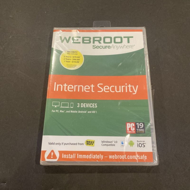 Webroot SecureAnywhere Internet Security – Full Version for Windows & Mac