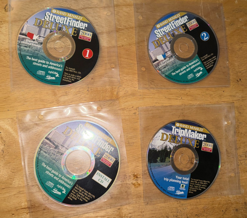Rand McNally Street Finder/ Trip Maker 2000 (all 4 discs)