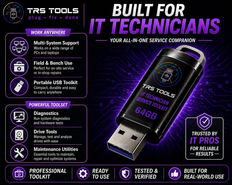 64GB Bootable USB IT Technician Service Toolkit – PC Diagnostics, Maintenance gallery