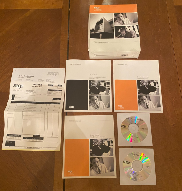 Sage Timberline Office Estimating Products 9.6 Software CDs USB Key Bundle