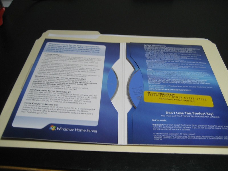 Microsoft Windows Home Server – 120-Day Evaluation – Complete – DVD/CD – Key gallery