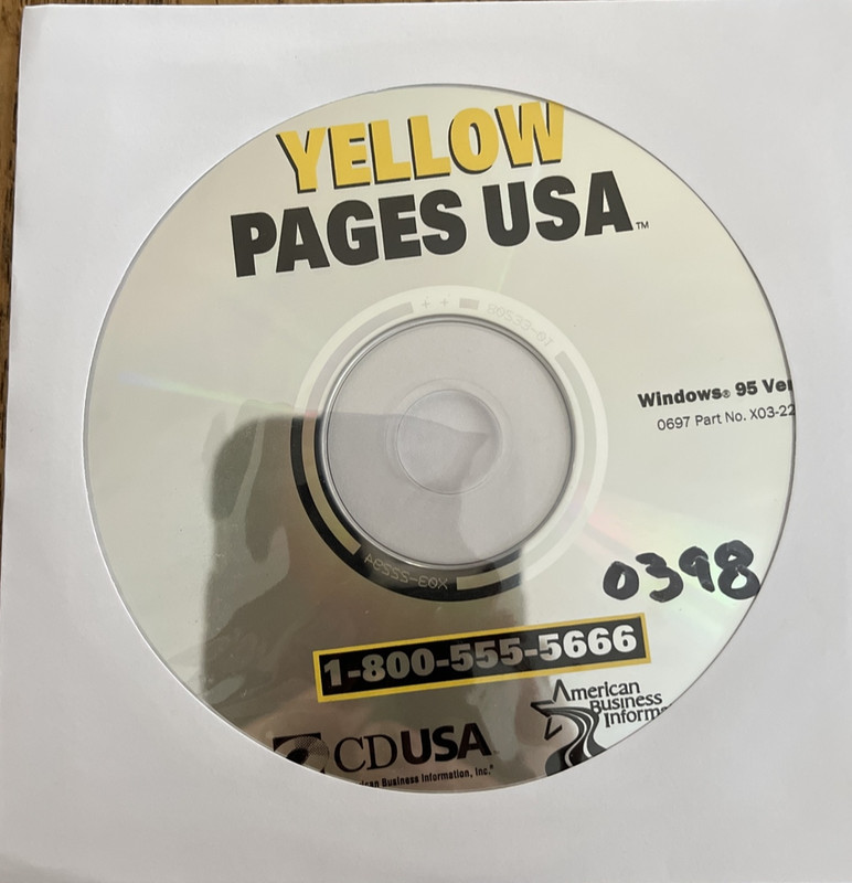 Yellow Pages USA PC CD Rom Software-Rare Vintage-SHIPS N 24 HOURS