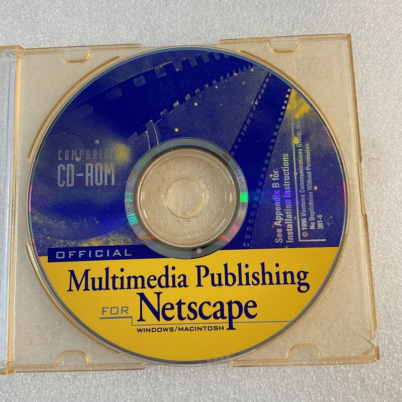 Official Multimedia Publishing For Netscape Window/Macintosh 1996 CD Rom gallery