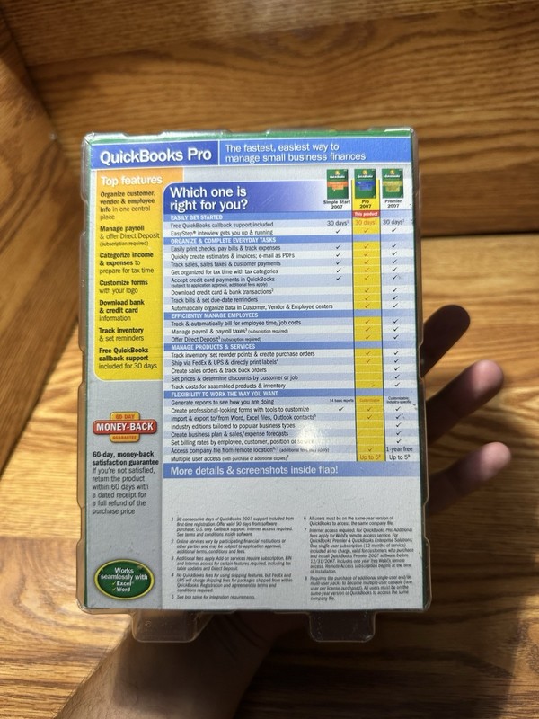 Intuit Quickbooks Pro 2007 Small Business Financial Software Win 2000/XP/Vista gallery