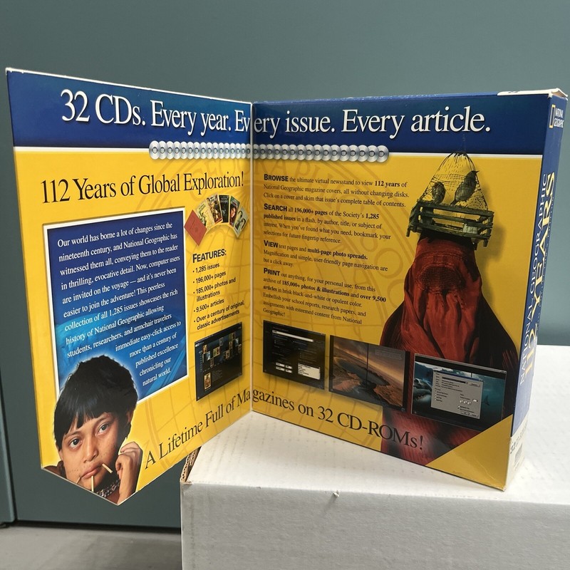 NATIONAL GEOGRAPHIC 112 YEARS 32 CD-ROM BOXED SET Collector’s Edition gallery