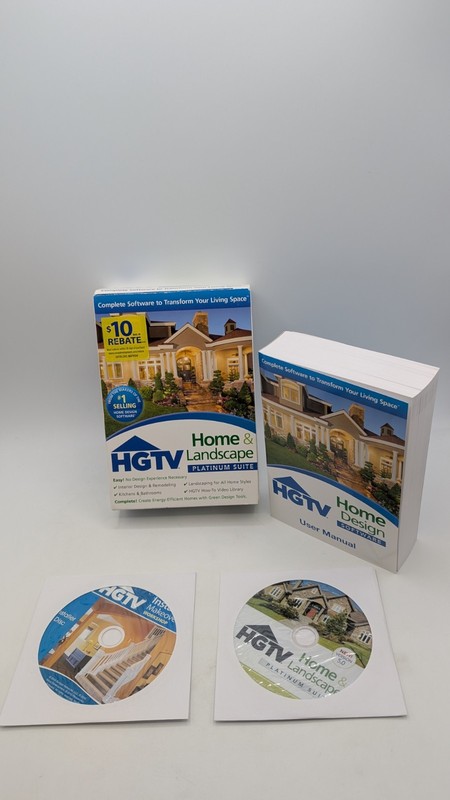 HGTV Home & Landscape Platinum Suite Software 2 Discs Box Manuals Complete Set