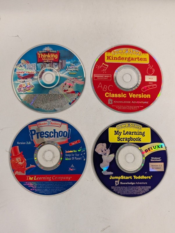 4 Loose Jump Start & Reader Rabbit PC CD-ROMs | Kindergarten Learning Reading