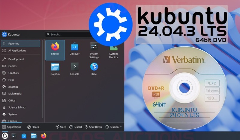 KUBUNTU 20.04 LTS LINUX INSTALL & LIVE 64bit DVD gallery