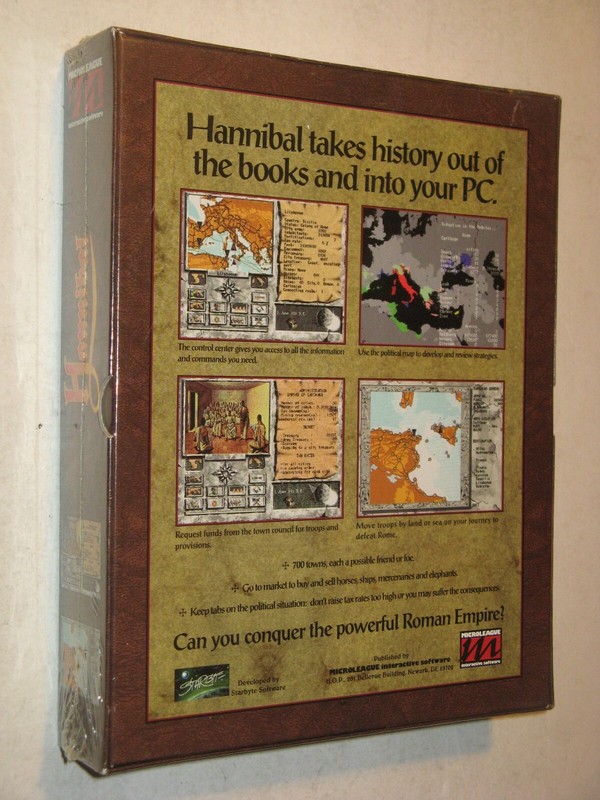 Hannibal IBM PC 3.5" disk SW Microleague historical strategy computer game gallery