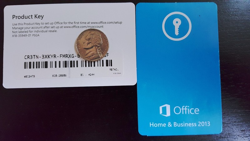 Microsoft Office Home & Business 2013 Product Key Card, SKU T5D-01575, Retail