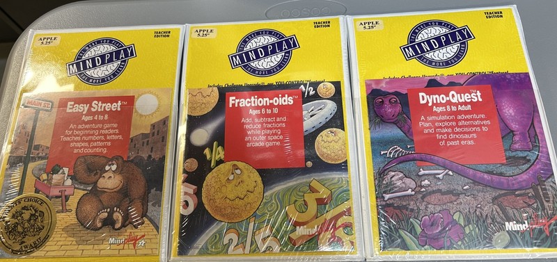 Lot of 3 MindPlay Teacher Edition Apple 5 1/4″ Floppy Disks