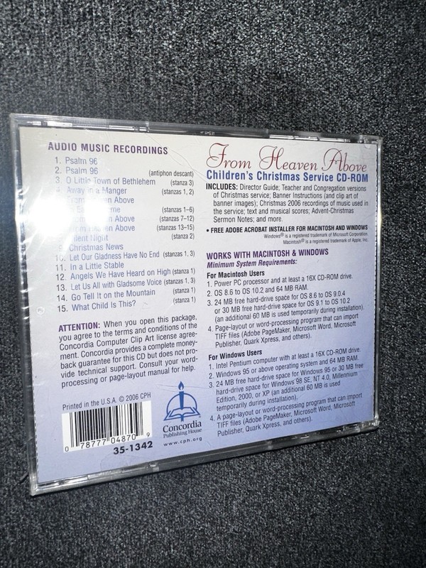 Children's Christmas Service for Windows & Macintosh Cd 2006 From Heaven Above gallery