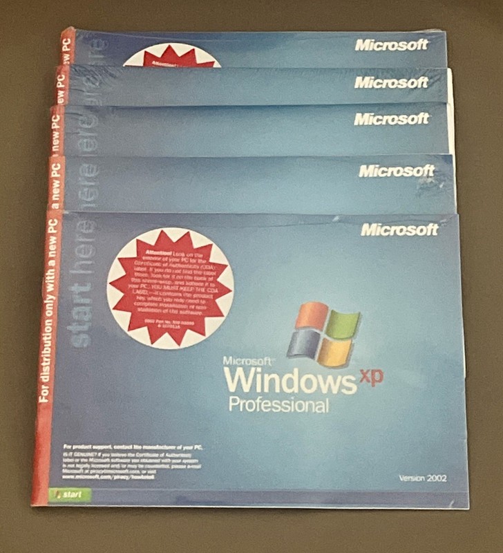 MICROSOFT WINDOWS XP PROFESSIONAL FULL VERSION w/SP1, NEW SEALED