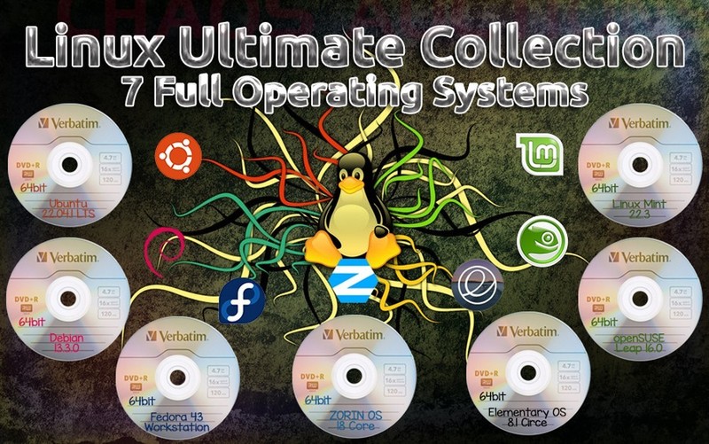 LINUX ULTIMATE COLLECTION 9 Full Operating Systems + OpenOffice gallery