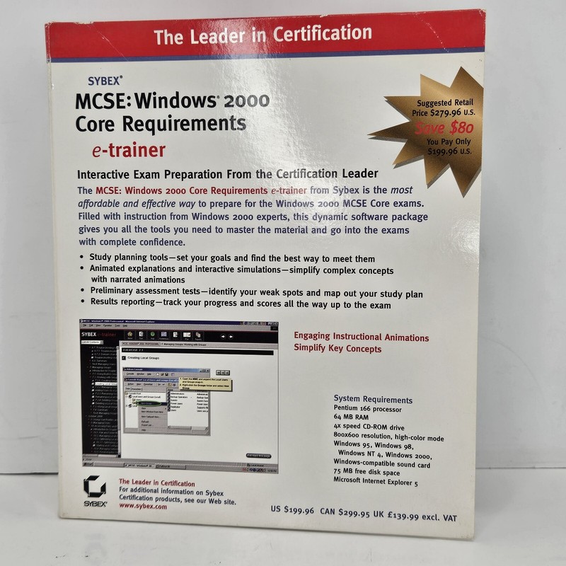 MSCE: Windows 2000 Core Requirements E-Trainer Operating System Software CD gallery