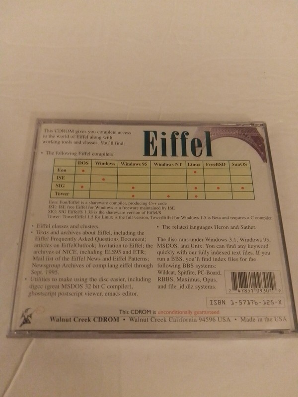 Eiffel Tools, Classes, Documents and Compilers January 1996 Edition Brand New gallery