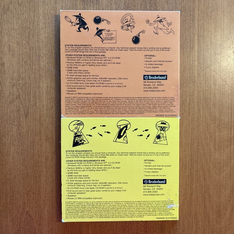 Totally Mad (PC, 1999) CD-ROM DISC 6&7, 2&3 Lot X2 1988-98 Mad Magazine PC gallery