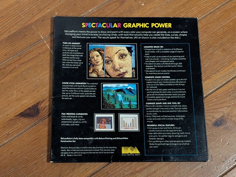 Amiga Deluxe Paint ~ Electronic Arts EA Daniel Silva ~ Docs Only ~ No Diskettes gallery
