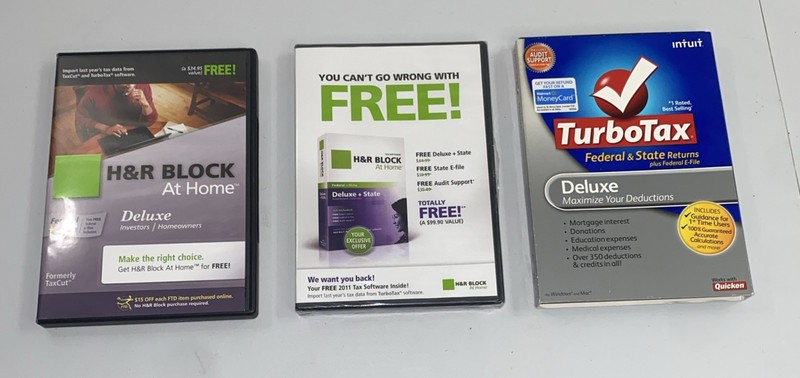 H&R Block 2011 & TurboTax 2009 CD Software + Free H&R Block 2009 NFR gallery