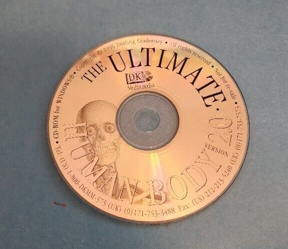 The DK Multimedia Ultimate Human Body 2.0 (1996) CD-ROM for PC