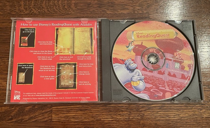 Disney Reading Quest With Aladdin Windows Mac CD-ROM Computer Game Vintage 1998 gallery